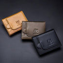 BUFF CAPTAIN 037 First-Layer Cowhide Men Leather Wallet Multi-Function Driver License Coin Purse(Black)