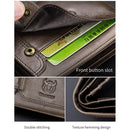 BUFF CAPTAIN 037 First-Layer Cowhide Men Leather Wallet Multi-Function Driver License Coin Purse(Black)