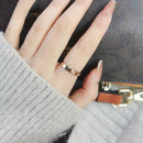 3 PCS Fashion Simple Narrow BE THECHANGE Ring Electroplated 18k Titanium Steel Couple Ring, Size: 4 US Size(Silver)