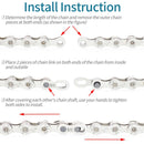 10 Pairs 11 Speed (Gold) ZH405 Mountain Road Bicycle Chain Magic Buckle Chain Quick Release Buckle