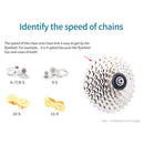5 Pairs 12 Speed (Gold) ZH405 Mountain Road Bicycle Chain Magic Buckle Chain Quick Release Buckle