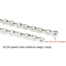 Mountain Road Bike Chain Electroplating Chain, Specification: 6/7/8 Speed
