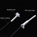 TRLREQ Mountain Bike Brake Tube 5mm Hydraulic Oil Disc Oil Brakes Braided Tube, Length: 3 PCS 1m (Black)