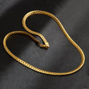 2 PCS 5mm Full Sideways Gold Plated Necklace Fashion Jewelry, Specification: 18 inch (45cm)