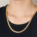 2 PCS 5mm Full Sideways Gold Plated Necklace Fashion Jewelry, Specification: 18 inch (45cm)