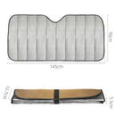 Aluminum Foil Five-Layer Thickening Car Sunscreen Heat Insulation Sun Visor 145x70cm Silver