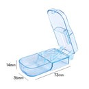 10 PCS R8335 Transparent Medicine Cutter Food Grade Plastic Split Cartridge Pill Separator(Blue)
