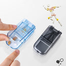 10 PCS R8335 Transparent Medicine Cutter Food Grade Plastic Split Cartridge Pill Separator(Blue)