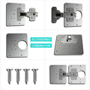 2 PCS Stainless Steel Hinge Repair Installer, Specification: 2 Repair Plates + Hinge + 16 Screws