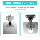 2 PCS Stainless Steel Hinge Repair Installer, Specification: 2 Repair Plates + Hinge + 16 Screws