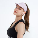 2 PCS Sports Headband Empty Top Hat Summer Outdoor Sunscreen Breathable Riding And Running Peaked Cap For Men And Women, Size: Free Szie(Light Purple)