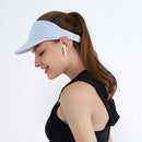 2 PCS Sports Headband Empty Top Hat Summer Outdoor Sunscreen Breathable Riding And Running Peaked Cap For Men And Women, Size: Free Szie(Light Blue)