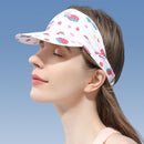2 PCS Sports Headband Empty Top Hat Summer Outdoor Sunscreen Breathable Riding And Running Peaked Cap For Men And Women, Size: Free Szie(Strawberry Sweetheart)