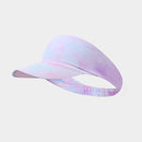 2 PCS Sports Headband Empty Top Hat Summer Outdoor Sunscreen Breathable Riding And Running Peaked Cap For Men And Women, Size: Free Szie(Blue Pink Ink)