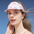 2 PCS Sports Headband Empty Top Hat Summer Outdoor Sunscreen Breathable Riding And Running Peaked Cap For Men And Women, Size: Free Szie(Pink Enchantress)