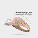 2 PCS Sports Headband Empty Top Hat Summer Outdoor Sunscreen Breathable Riding And Running Peaked Cap For Men And Women, Size: Free Szie(Flower Gray)