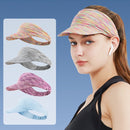 2 PCS Sports Headband Empty Top Hat Summer Outdoor Sunscreen Breathable Riding And Running Peaked Cap For Men And Women, Size: Free Szie(Pink Enchantress)
