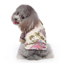 2 PCS Pet Beach Shirt Dog Print Spring And Summer Clothes, Size: S(Beige)