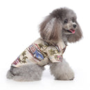2 PCS Pet Beach Shirt Dog Print Spring And Summer Clothes, Size: S(Beige)