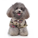 2 PCS Pet Beach Shirt Dog Print Spring And Summer Clothes, Size: S(Beige)