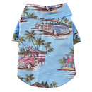 2 PCS Pet Beach Shirt Dog Print Spring And Summer Clothes, Size: S(Blue)