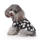 2 PCS Pet Beach Shirt Dog Print Spring And Summer Clothes, Size: S(Black)