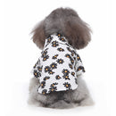 2 PCS Pet Beach Shirt Dog Print Spring And Summer Clothes, Size: S(White)