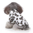 2 PCS Pet Beach Shirt Dog Print Spring And Summer Clothes, Size: S(White)