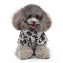 2 PCS Pet Beach Shirt Dog Print Spring And Summer Clothes, Size: S(White)