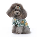 2 PCS Pet Beach Shirt Dog Print Spring And Summer Clothes, Size: S(Yellow White)