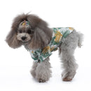 2 PCS Pet Beach Shirt Dog Print Spring And Summer Clothes, Size: S(Yellow White)
