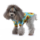 2 PCS Pet Beach Shirt Dog Print Spring And Summer Clothes, Size: S(Yellow Blue)