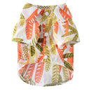 2 PCS Pet Beach Shirt Dog Print Spring And Summer Clothes, Size: S(Yellow Orange)
