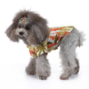 2 PCS Pet Beach Shirt Dog Print Spring And Summer Clothes, Size: S(Yellow Orange)