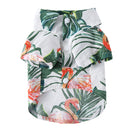 2 PCS Pet Beach Shirt Dog Print Spring And Summer Clothes, Size: S(Green White)