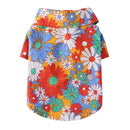 2 PCS Pet Beach Shirt Dog Print Spring And Summer Clothes, Size: S(Orange)
