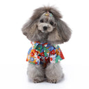2 PCS Pet Beach Shirt Dog Print Spring And Summer Clothes, Size: S(Orange)