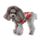 2 PCS Pet Beach Shirt Dog Print Spring And Summer Clothes, Size: S(Orange)