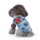 2 PCS Pet Beach Shirt Dog Print Spring And Summer Clothes, Size: S(Sea Blue)