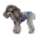 2 PCS Pet Beach Shirt Dog Print Spring And Summer Clothes, Size: S(Sea Blue)
