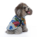 2 PCS Pet Beach Shirt Dog Print Spring And Summer Clothes, Size: XL(Sea Blue)