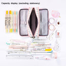 Angoo Double-Open Multi-Layer Stationery Pencil Case Multifunctional Cosmetic Bag(British Style)