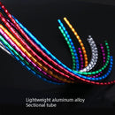 TRLREQ Mountain Road Bicycle Aluminum Alloy Brake Outer Tube Oil-Filled Fish Bone Line Tube, Colour: Silver