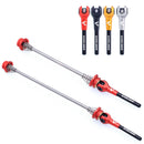 EVERDAWN Mountain Highway Bike Titanium Alloy Axis Quick Removal Rod Front And Rear Rollers Open Flower Drum Fixed Axis Trolley(Titanium Color)
