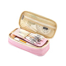 Angoo Cotton And Linen Large Capacity Pencil Stationery Bag(890 Pink)