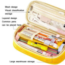 Angoo Cotton And Linen Large Capacity Pencil Stationery Bag(890 Pink)