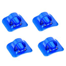 10 PCS Mountain Road Bicycle Hose Line Guide Adhesive Wire Seat Frame Cable Fixing C Buckle, Style: Aluminum Alloy Buckle(Blue)