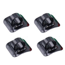 10 PCS Mountain Road Bicycle Hose Line Guide Adhesive Wire Seat Frame Cable Fixing C Buckle, Style: Aluminum Alloy Buckle(Black)
