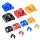 10 PCS Mountain Road Bicycle Hose Line Guide Adhesive Wire Seat Frame Cable Fixing C Buckle, Style: Aluminum Alloy Buckle(Golden)