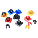 10 PCS Mountain Road Bicycle Hose Line Guide Adhesive Wire Seat Frame Cable Fixing C Buckle, Style: Aluminum Alloy Buckle(Black)